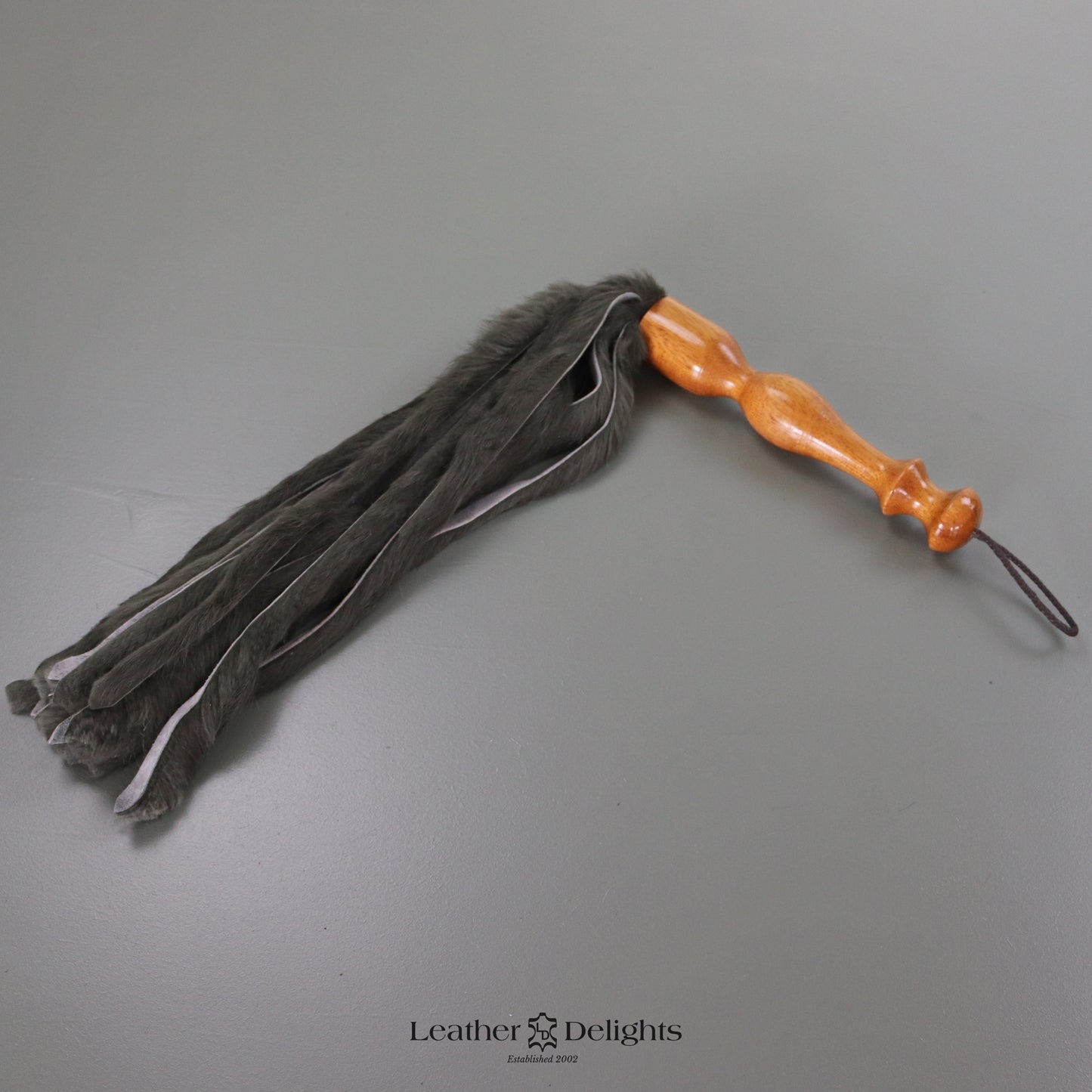 Forrest Green Rabbit Fur Flogger