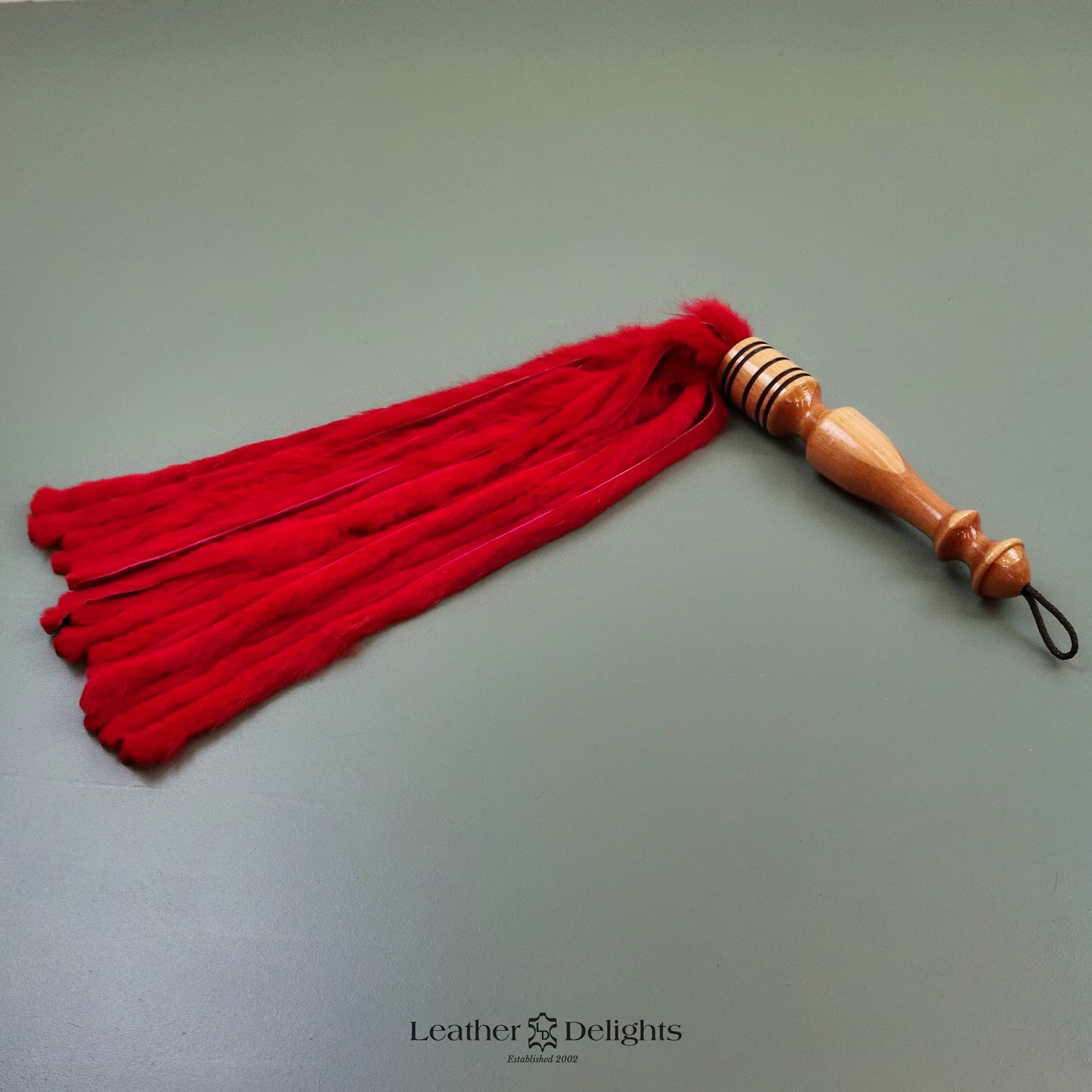 Red Rabbit Fur Flogger