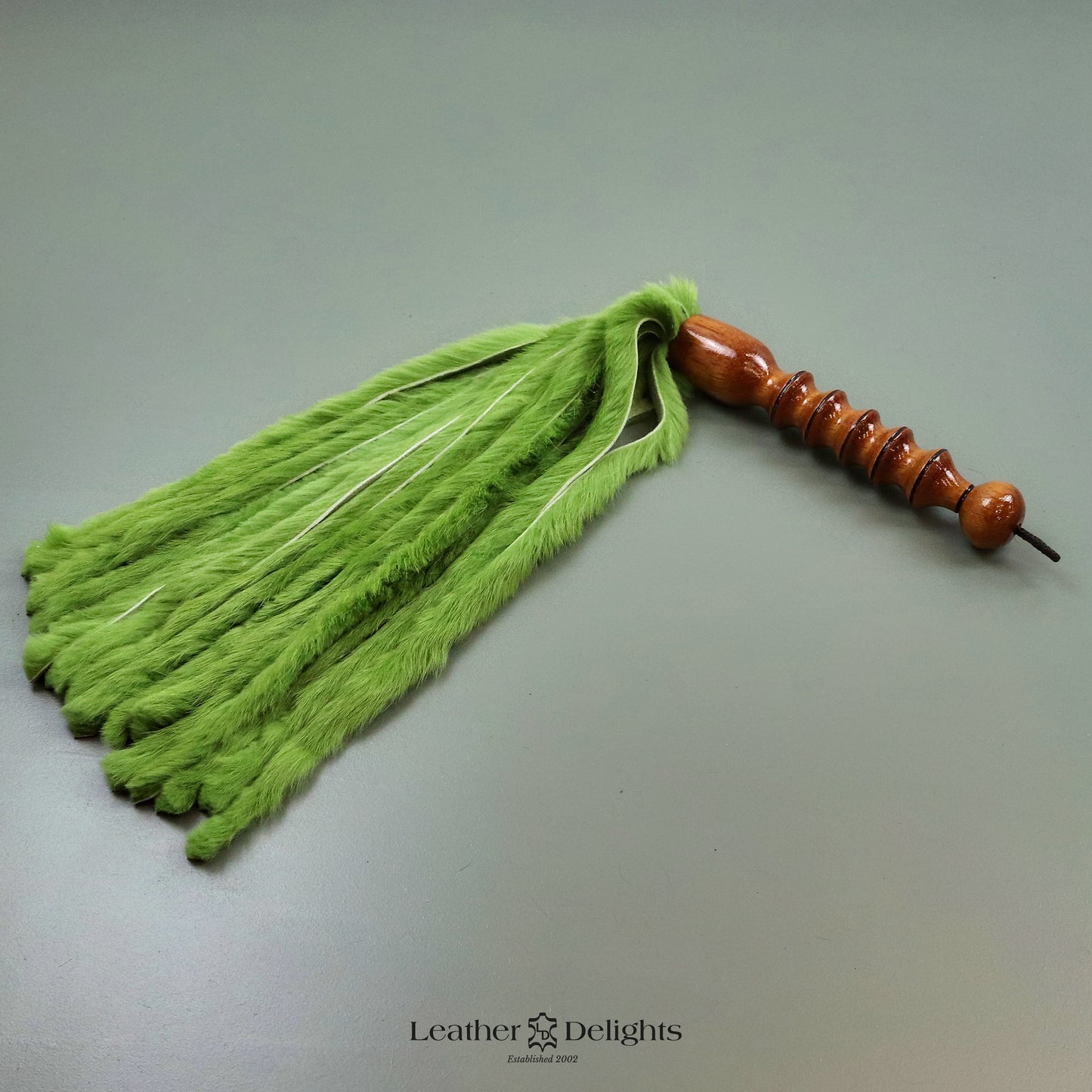 Martinet en Fourrure de Lapin Vert Lime