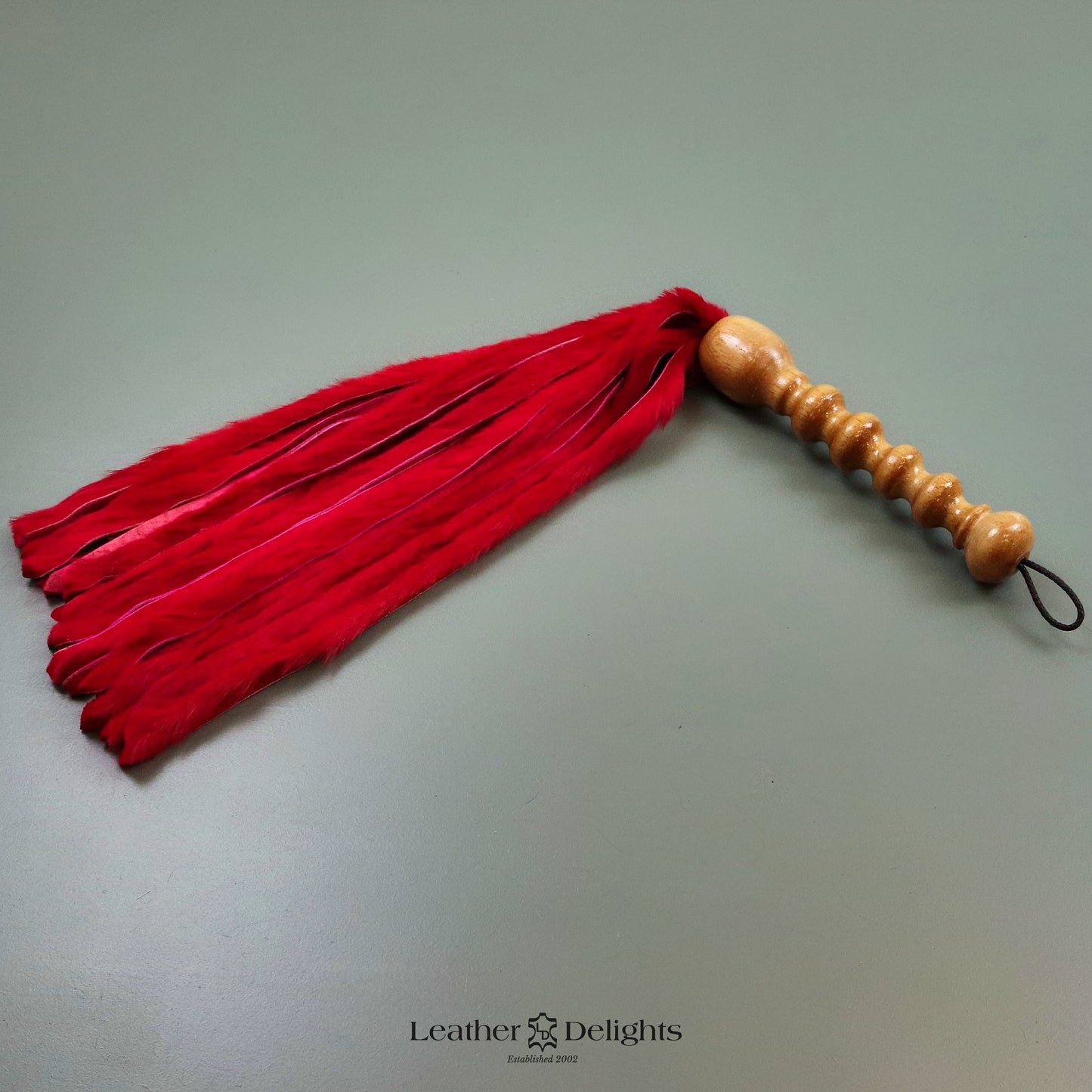 Red Rabbit Fur Flogger