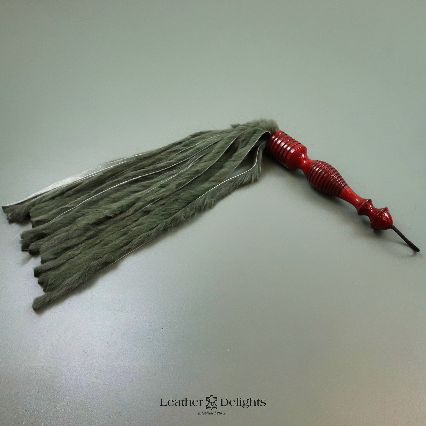 Forrest Green Rabbit Fur Flogger