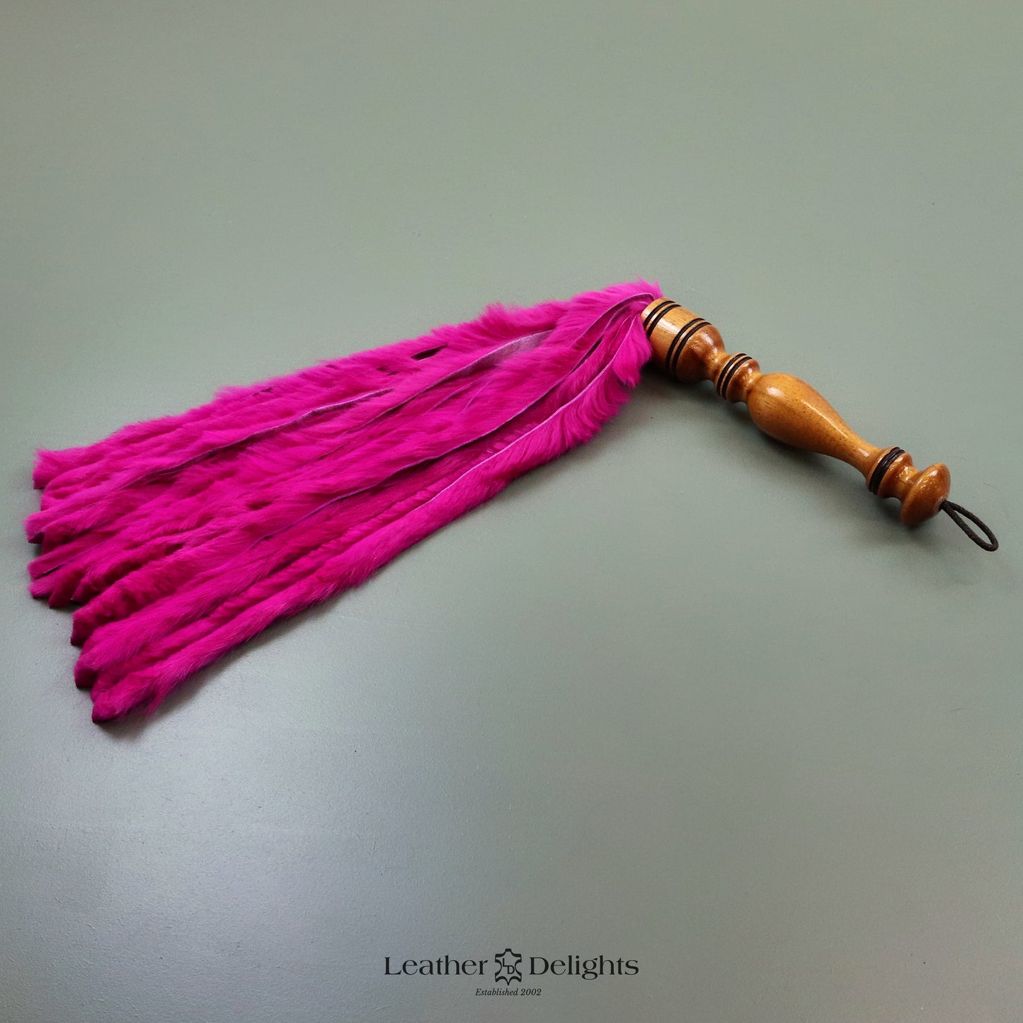 Pink Rabbit Fur Flogger
