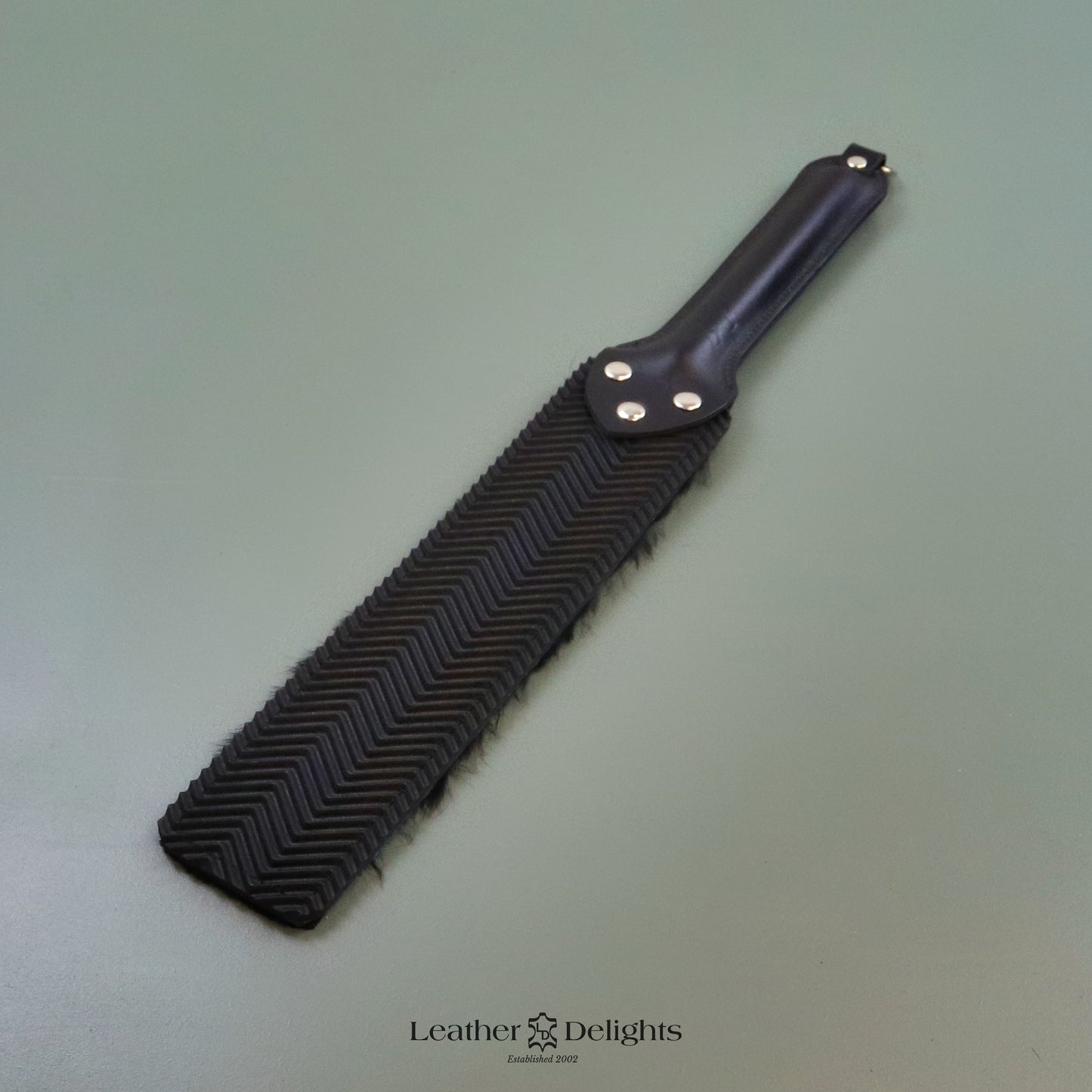 Punishment Paddle - Rubber & Rabbit Fur