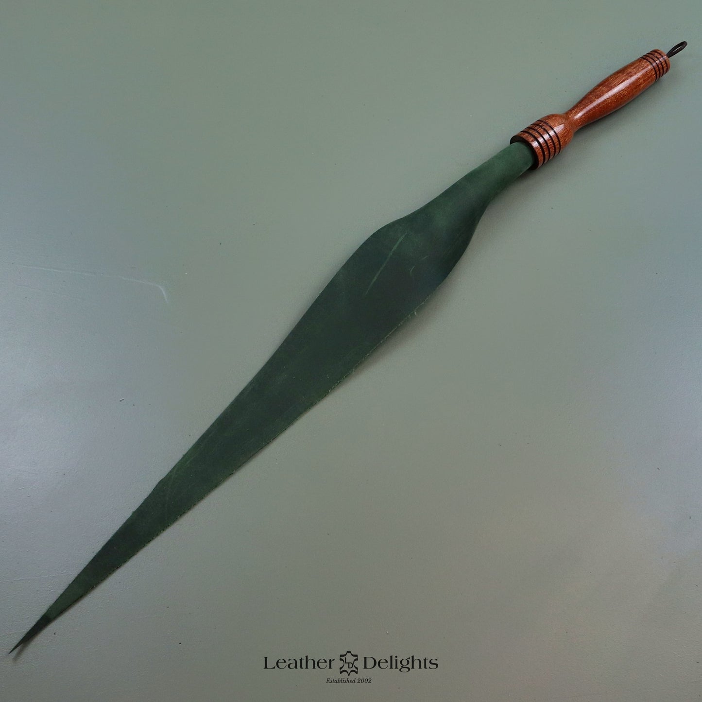 Soft Green Leather Dragon Tail