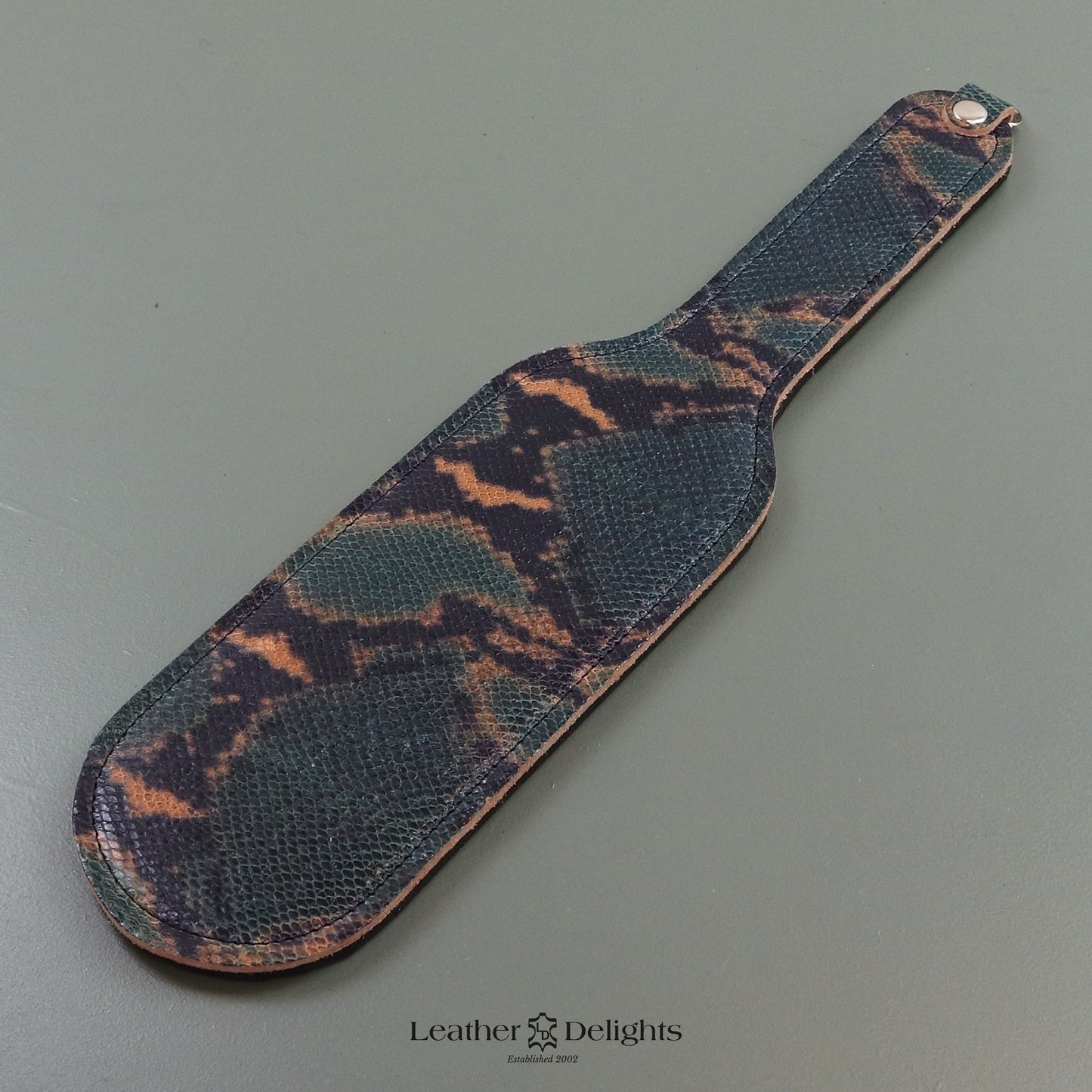 Colossus - Snake Print Leather & Pyramid Rubber