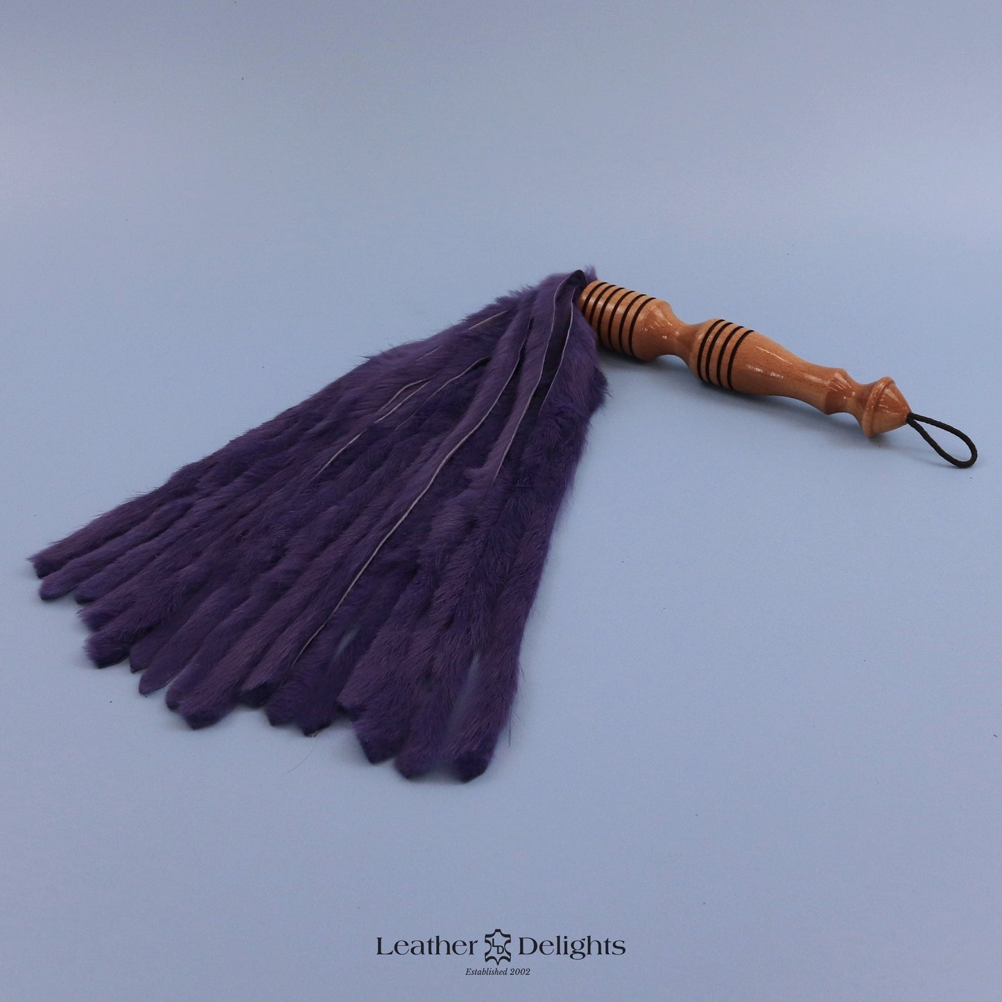Violet Rabbit Fur Flogger
