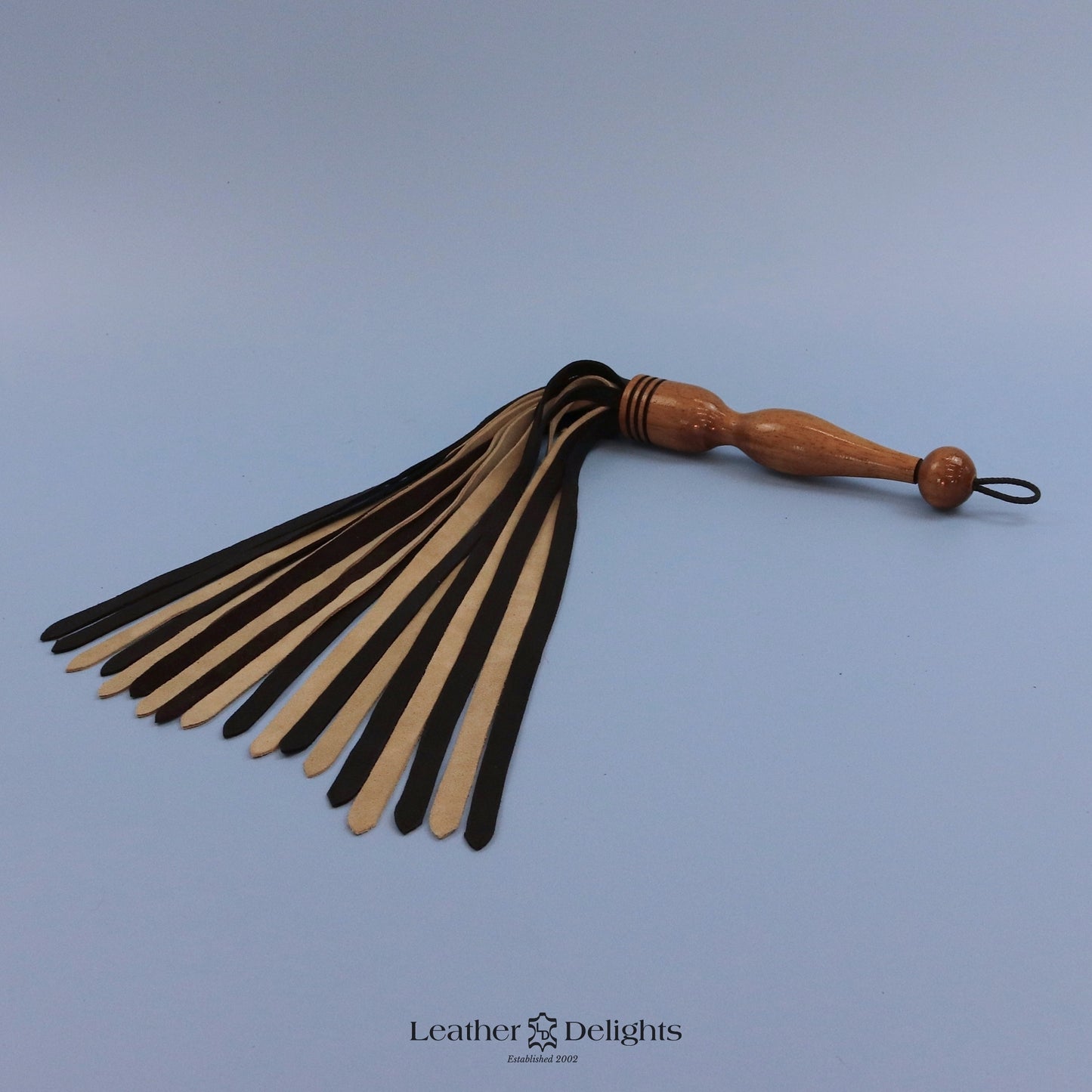 Dark Brown Leather & Beige Suede Flogger