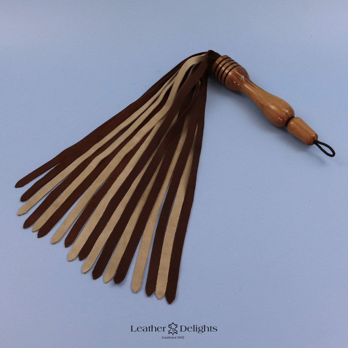 Brown Leather & Beige Suede Flogger