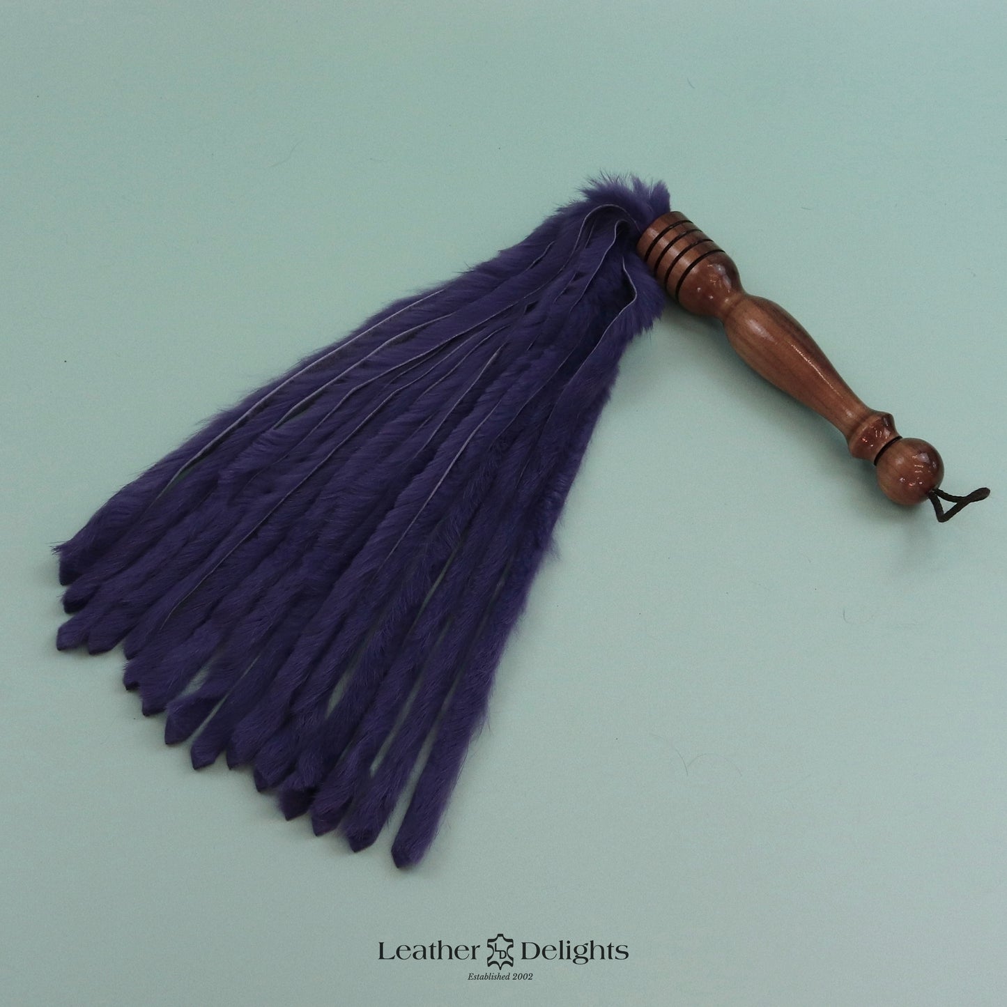 Violet Rabbit Fur Flogger
