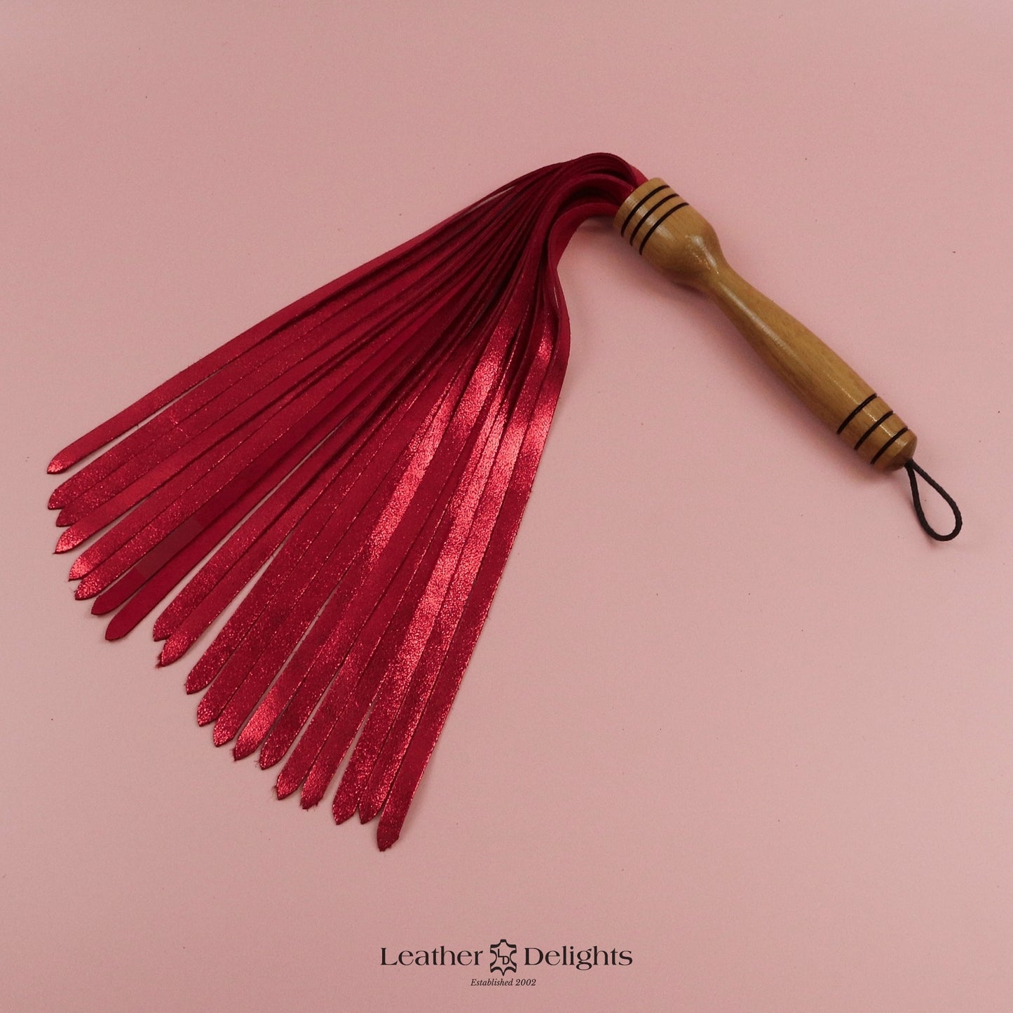Metallic Red Suede Flogger