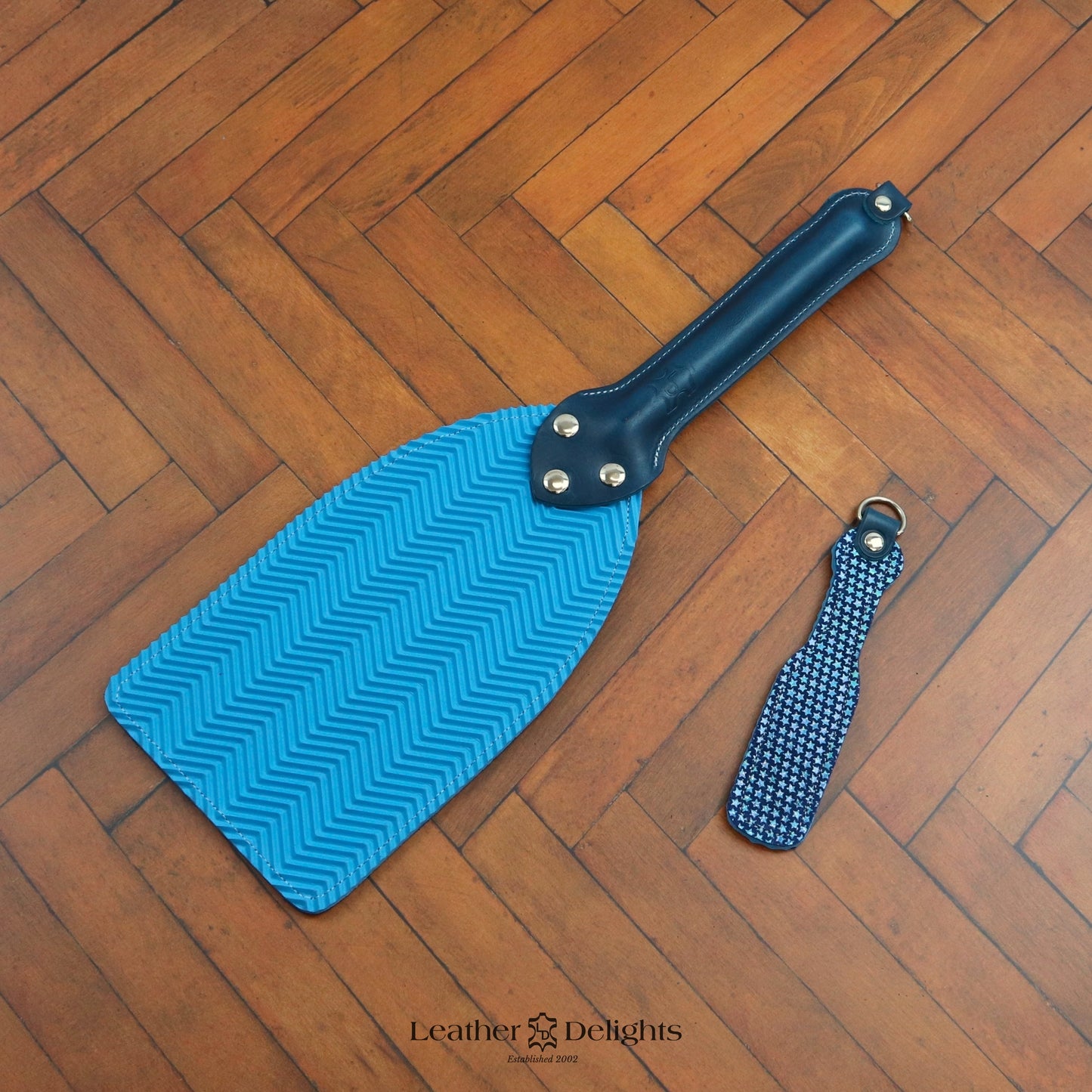 Booty Beater - Sparkly Blue Stars & Blue Ripple Rubber with a Blue Handle