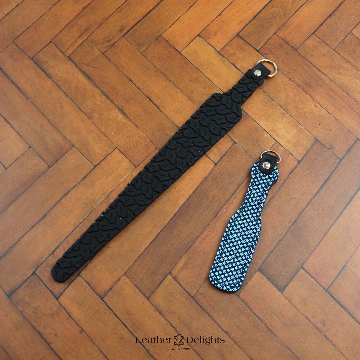 Needle - Sparkly Blue Stars & Black Tyre Tread Rubber