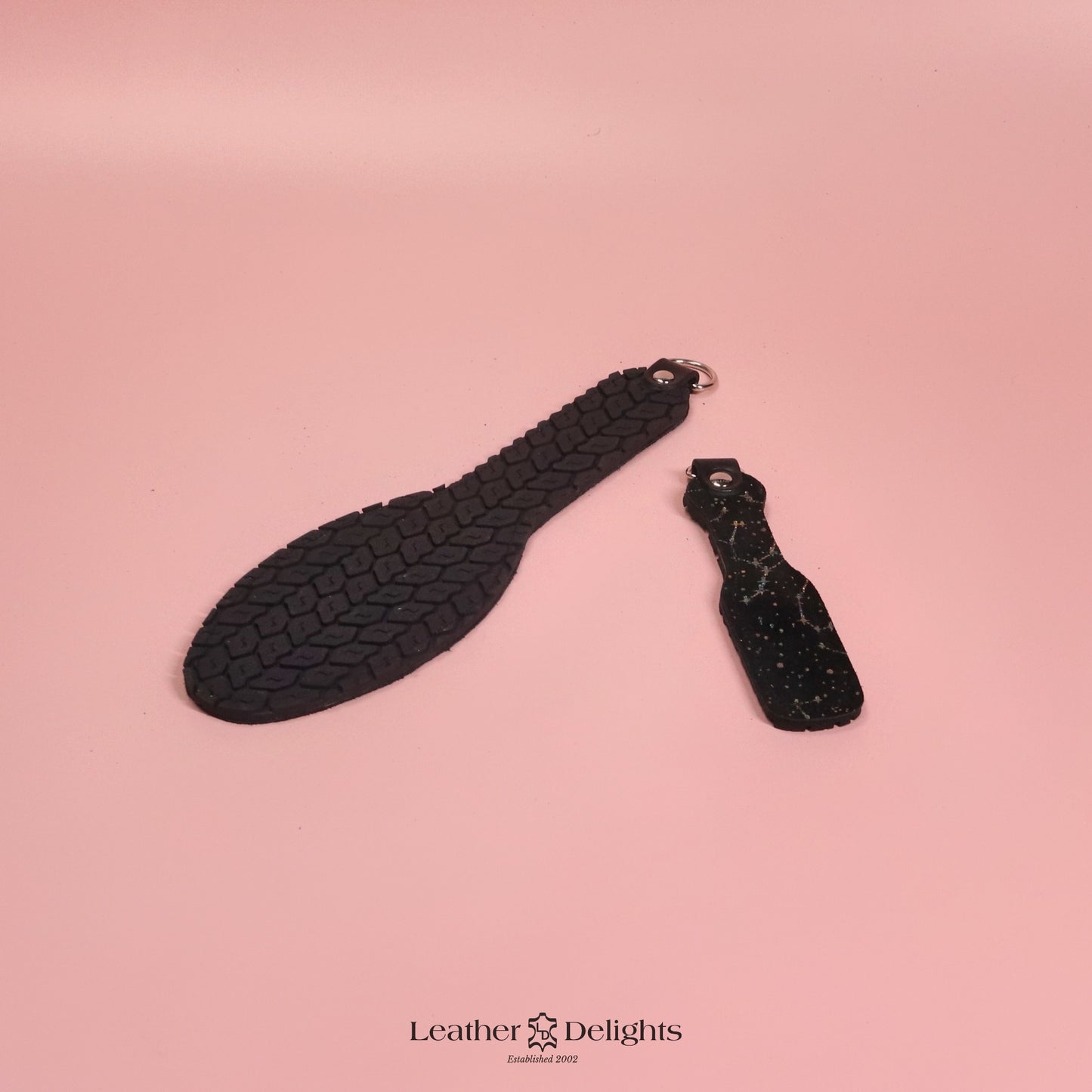 Shoe Sole - Metallic Galaxy Suede & Black Tyre Tread Rubber