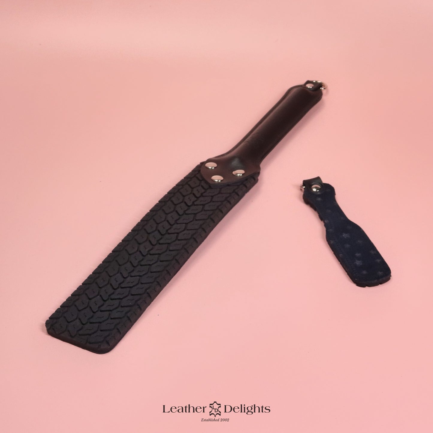 Punishment Paddle - Stars Suede & Black Tyre Tread Rubber