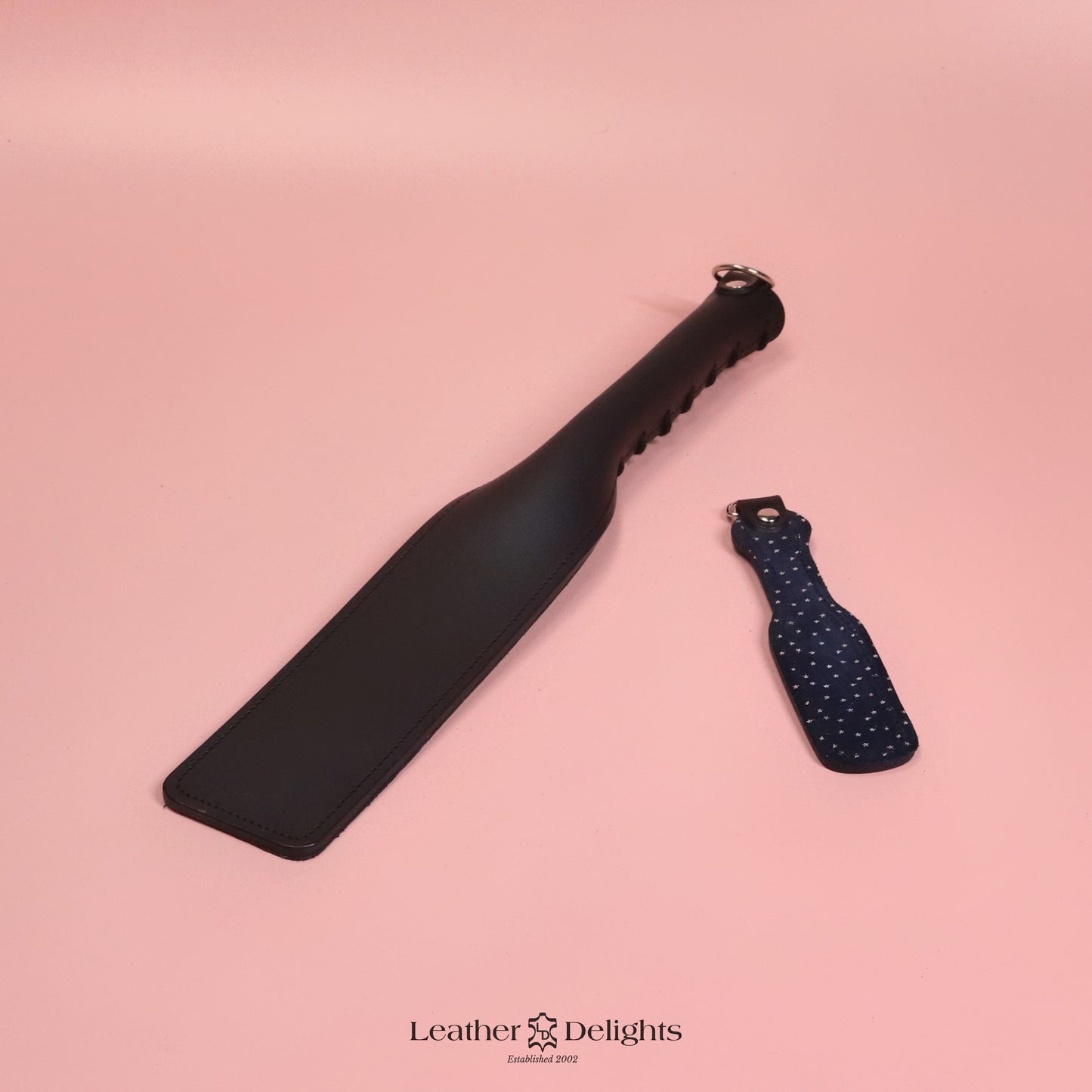 Double Cheek Slapper - Stars Suede & Black Leather