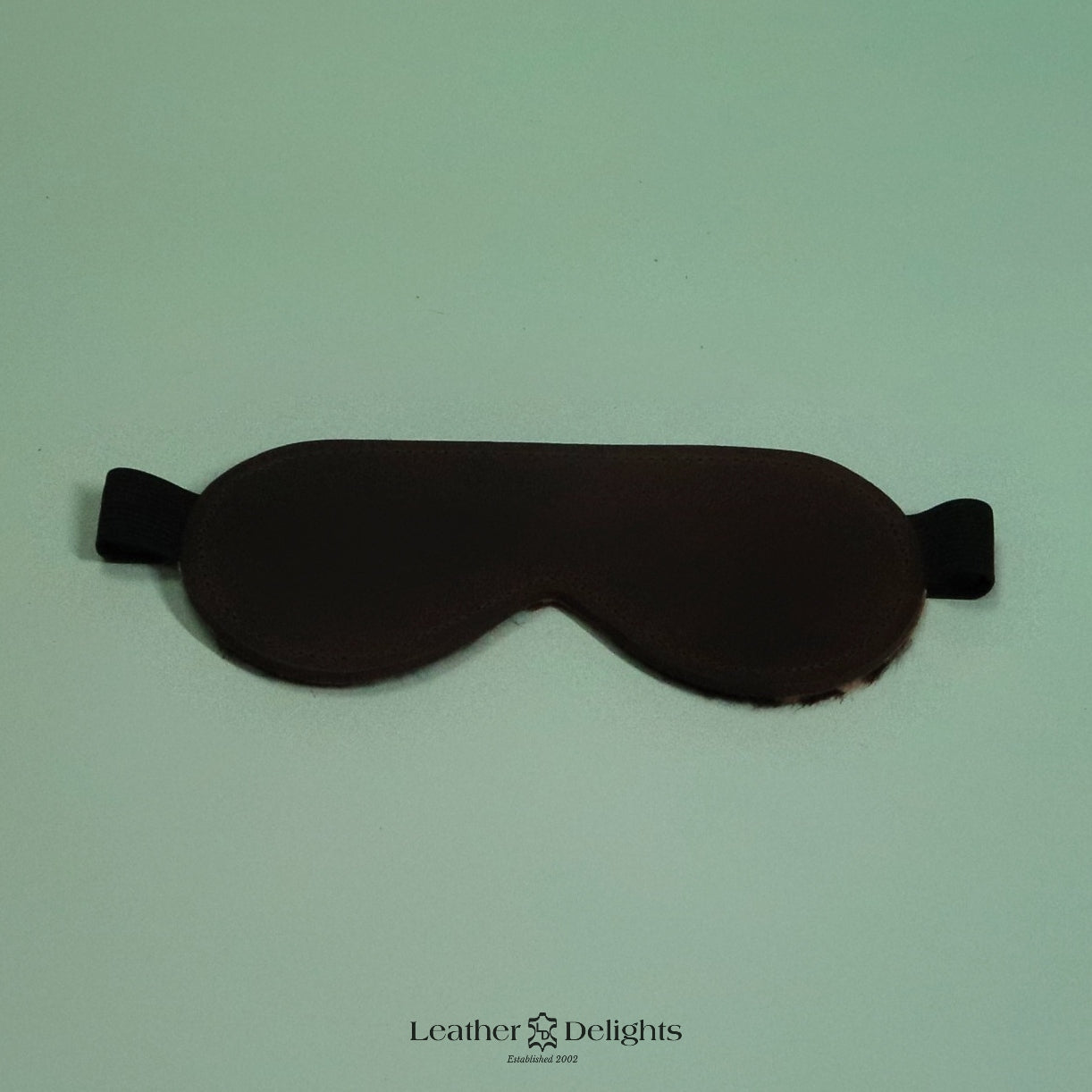 Light Bondage Blindfold - Leopard Print & Brown Leather