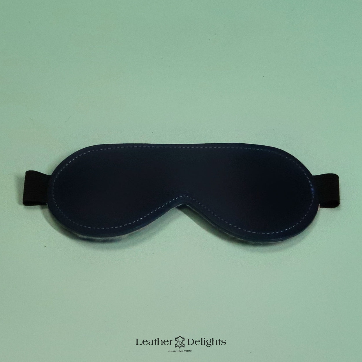 Light Bondage Blindfold - Blue Zebra Print & Blue Leather