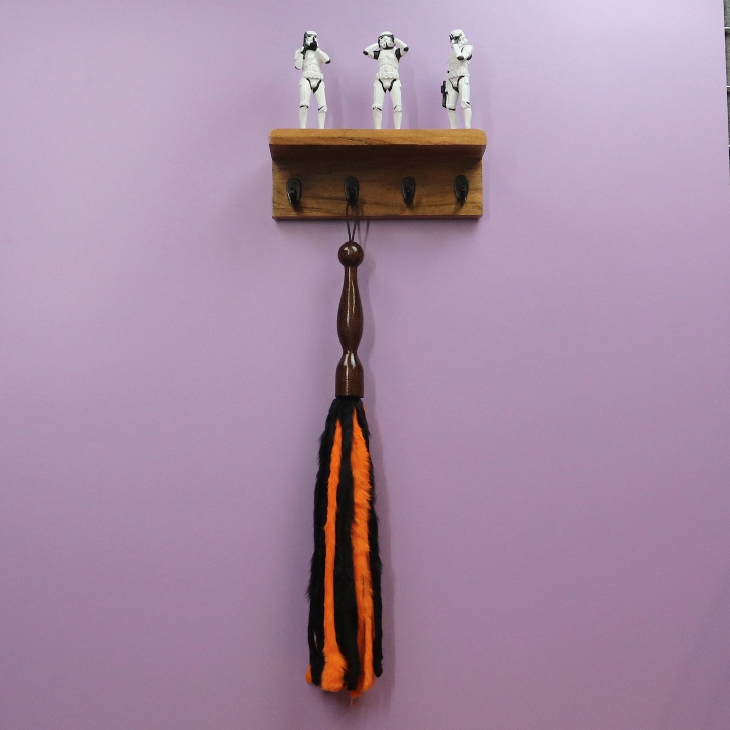 Black & Orange Fur Flogger