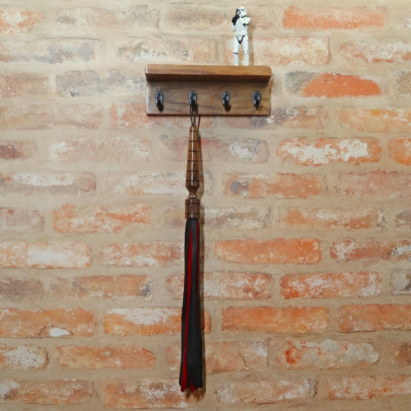 Black & Red Lambskin Flogger