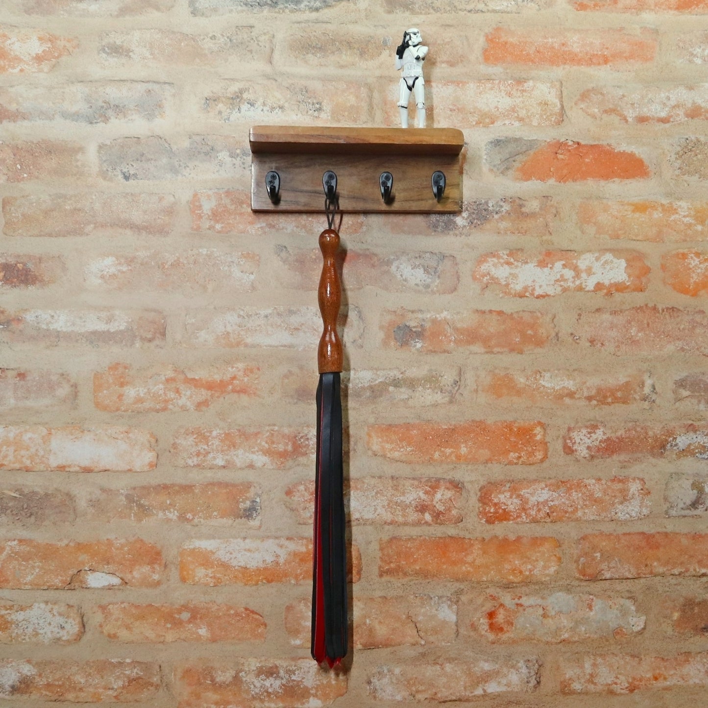 Black & Red Lambskin Flogger