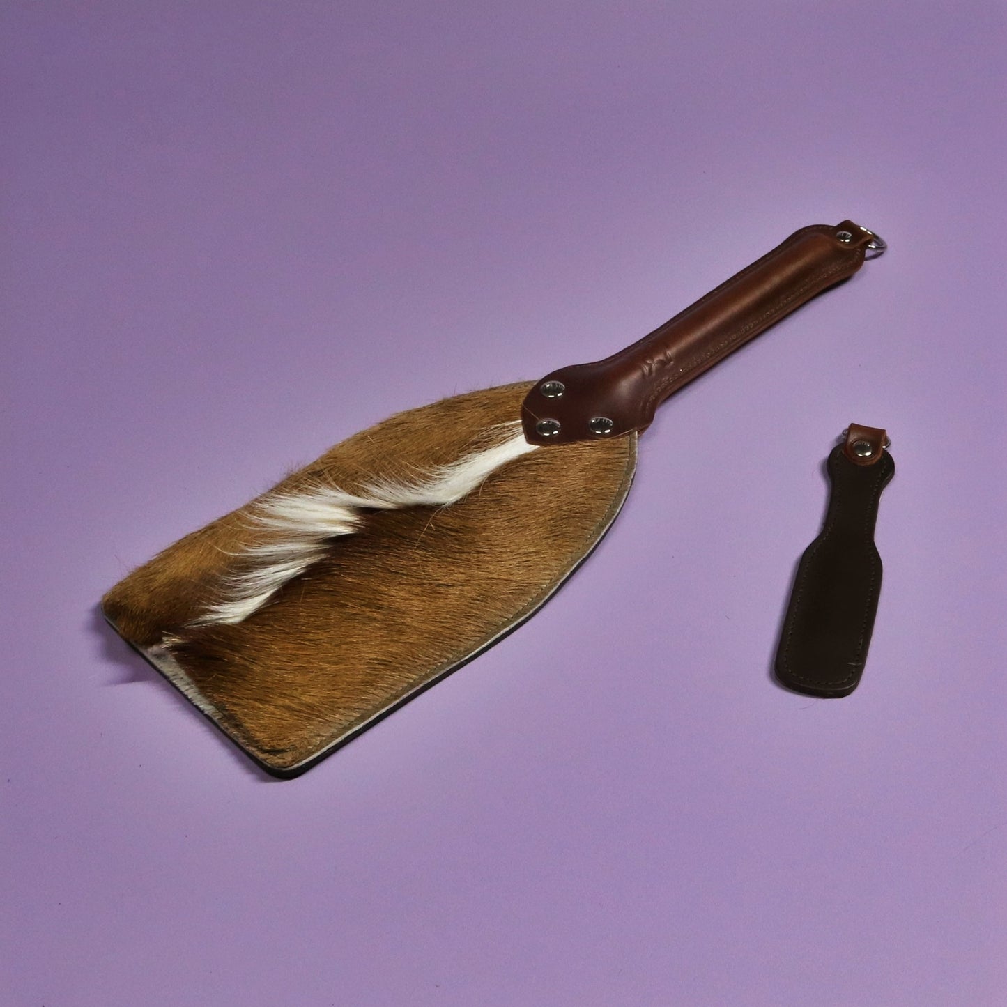 Booty Beater - Firm Brown Leather & Springbok