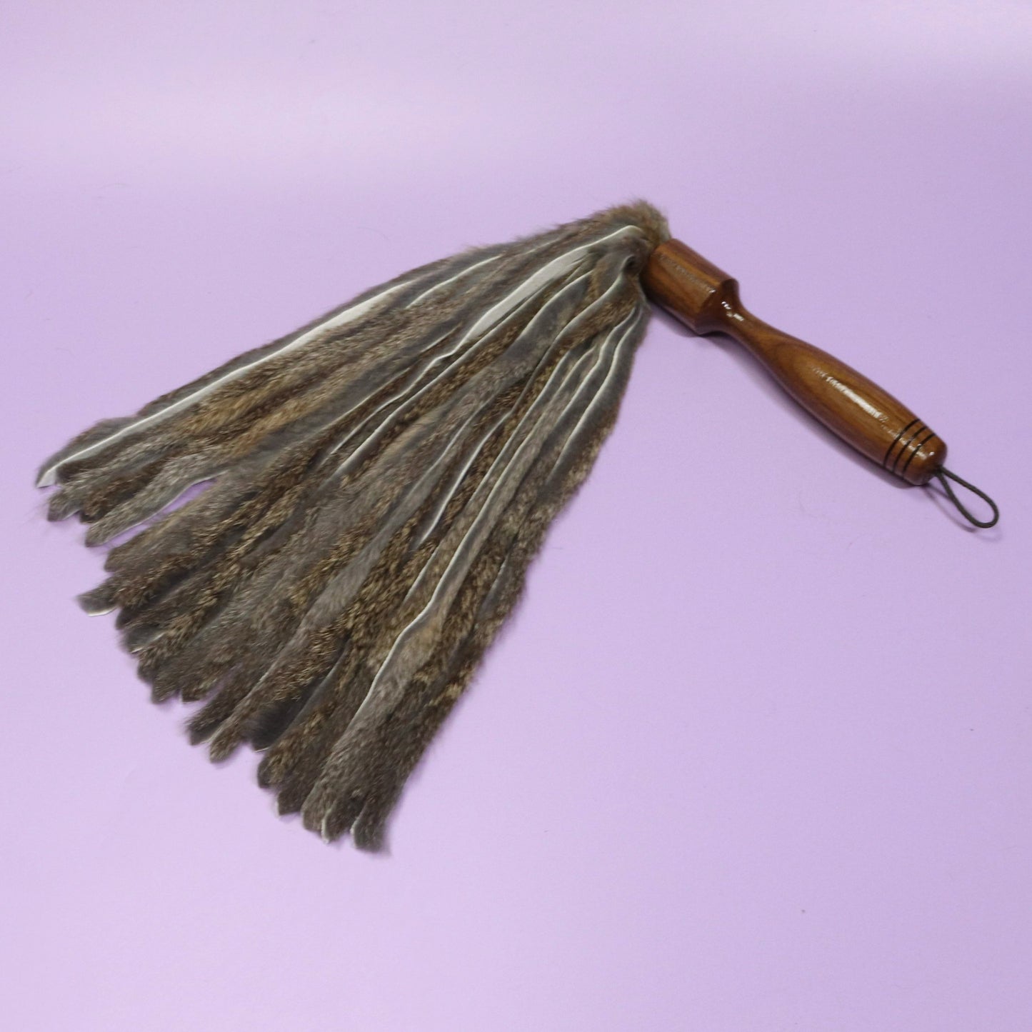 Natural Rabbit Fur Flogger
