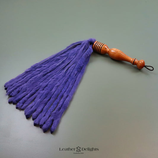 Violet Rabbit Fur Flogger