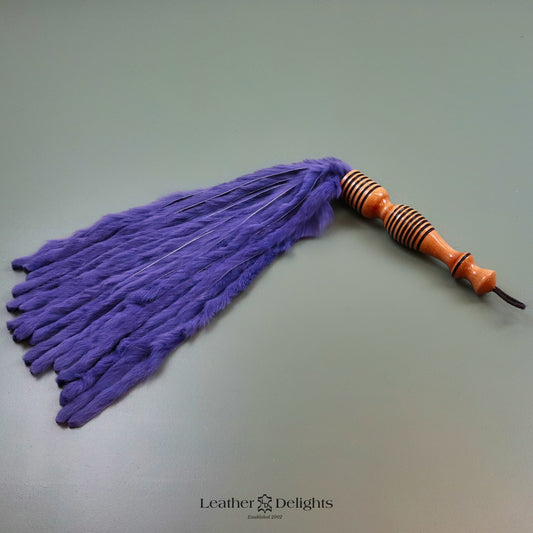 Violet Rabbit Fur Flogger