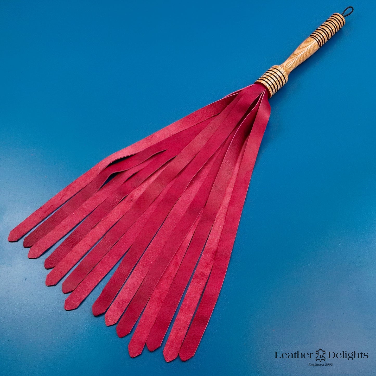 Large Soft Dark Pink Leather Flogger