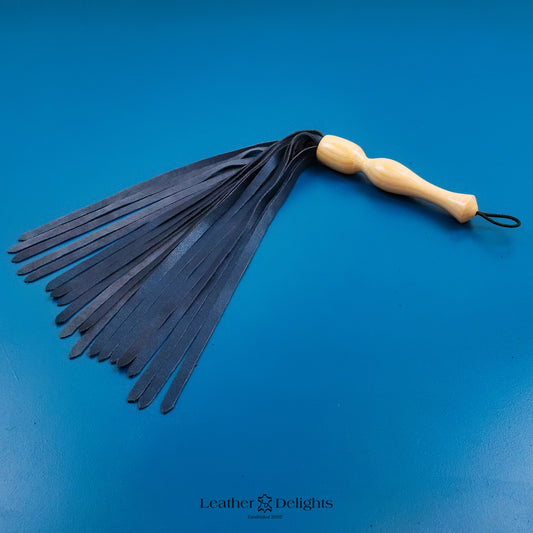 Soft Textured Royal Blue Leather Flogger