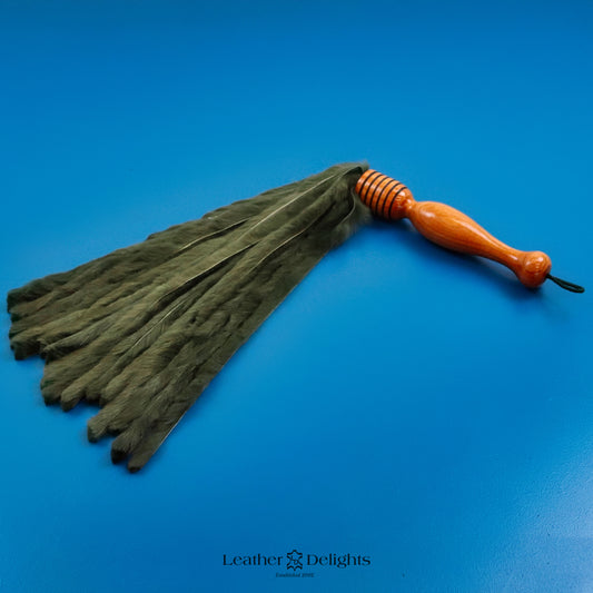 Forrest Green Rabbit Fur Flogger