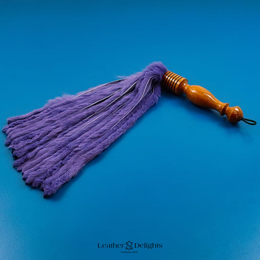 Purple Rabbit Fur Flogger