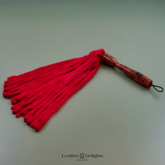 Red Rabbit Fur Flogger