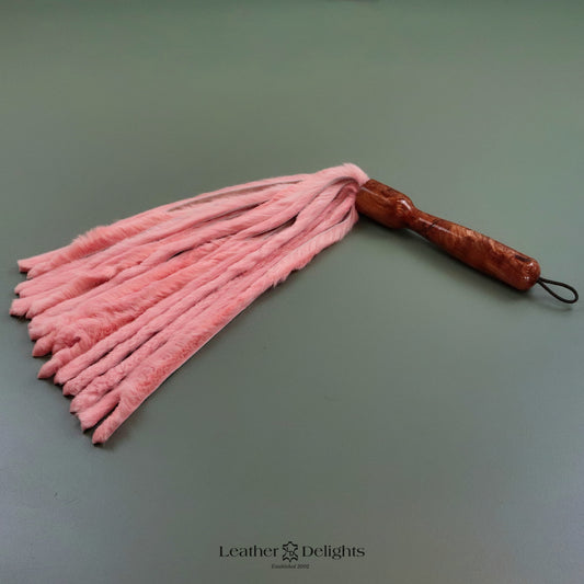 Baby Pink Rabbit Fur Flogger