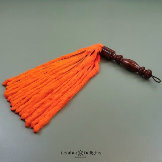 Orange Rabbit Fur Flogger