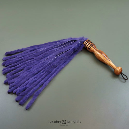 Violet Rabbit Fur Flogger