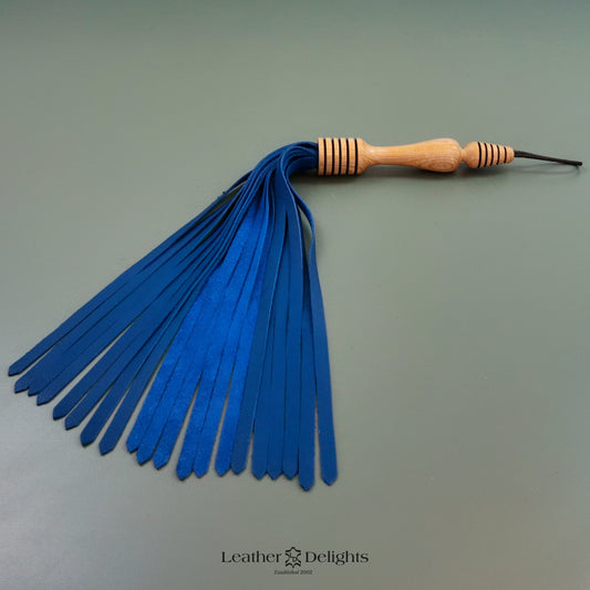 Soft Blue Leather Flogger