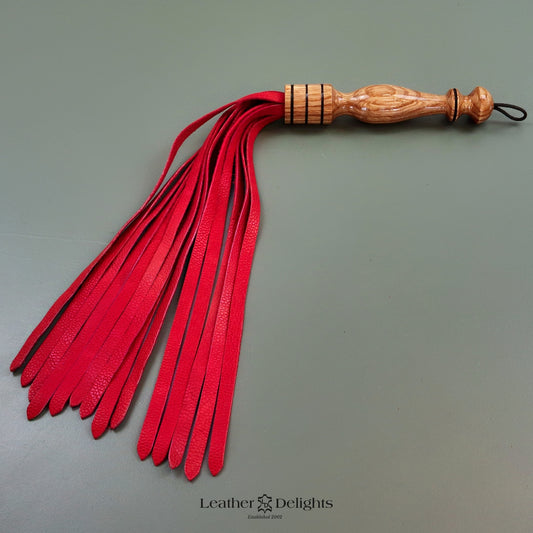 Soft Red Leather Flogger