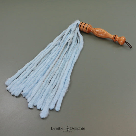 Baby Blue Rabbit Fur Flogger