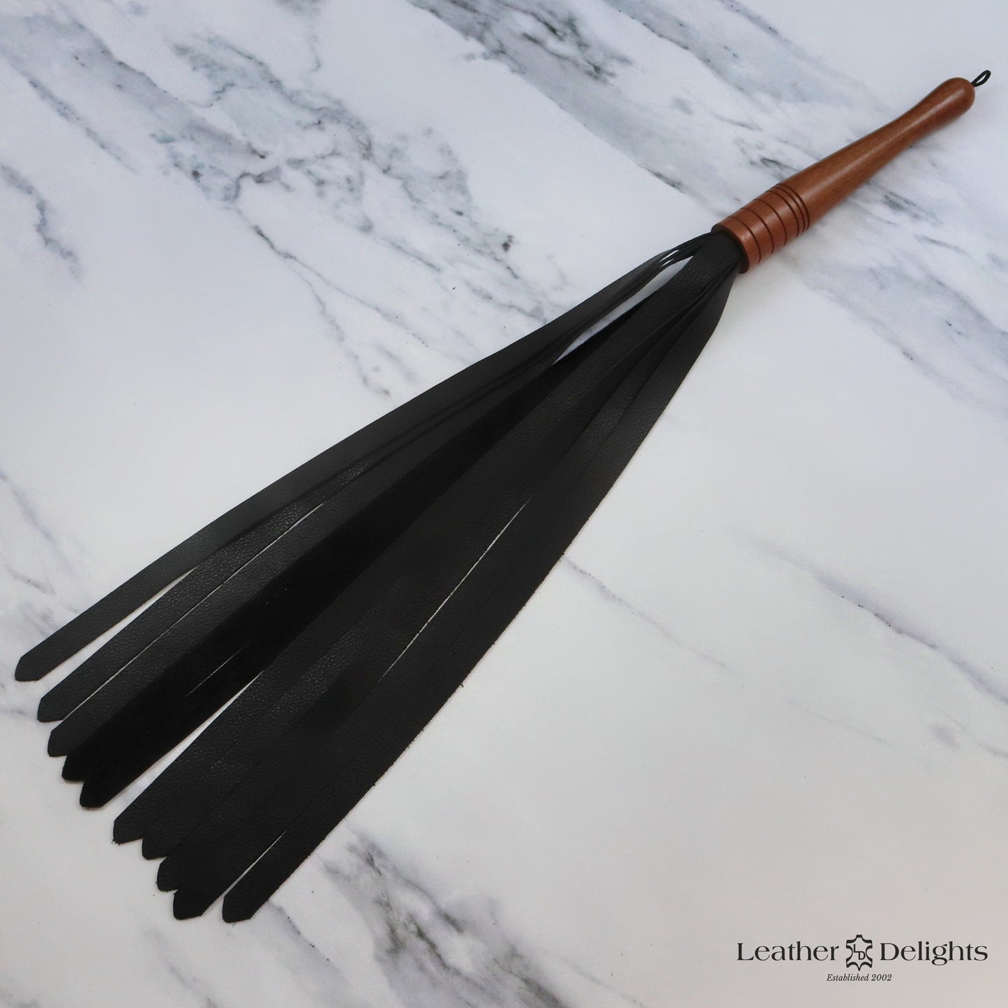 Large Soft Black Leather Flogger