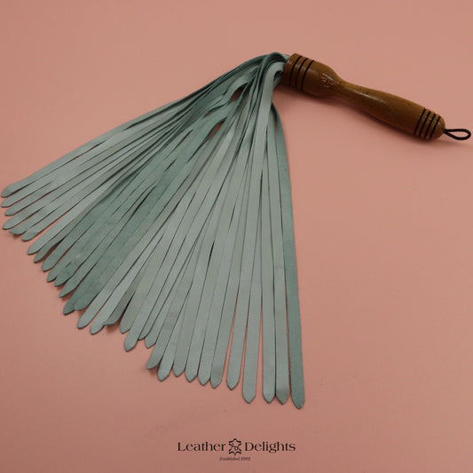 Pearlised Baby Blue Lambskin Flogger