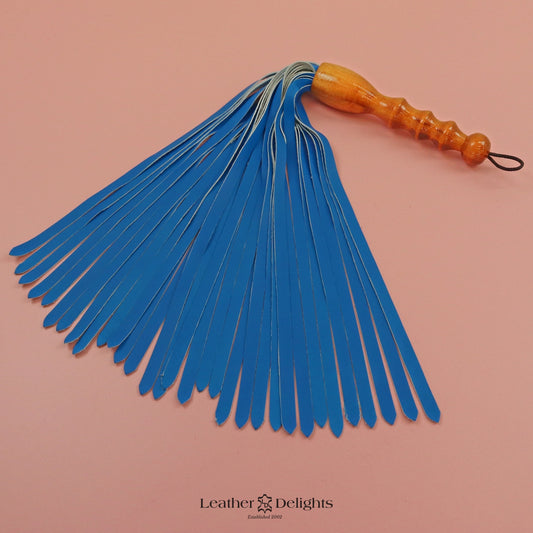 Neon Blue Lambskin Flogger