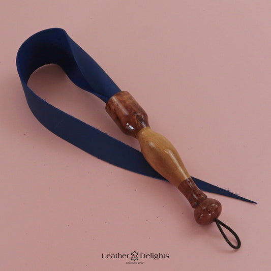 Soft Royal Blue Leather Dragon Tail