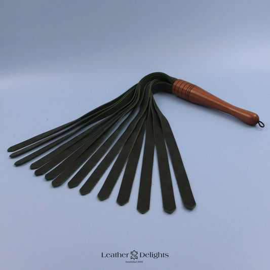 Green Pull Up Leather Flogger