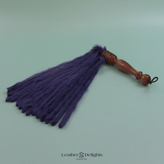 Violet Rabbit Fur Flogger