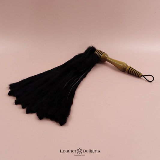 Purple Rabbit Fur Flogger