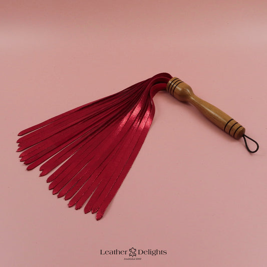 Metallic Red Suede Flogger