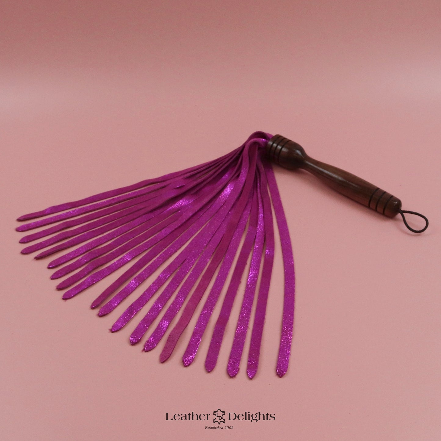 Metallic Pink Suede Flogger