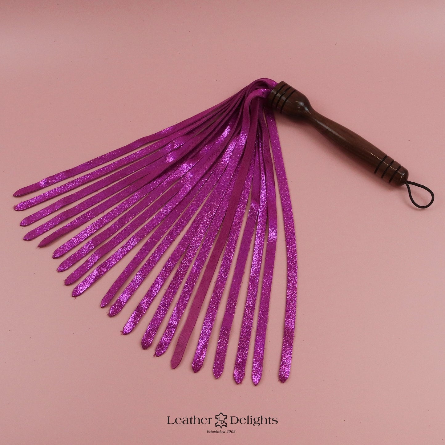 Metallic Pink Suede Flogger