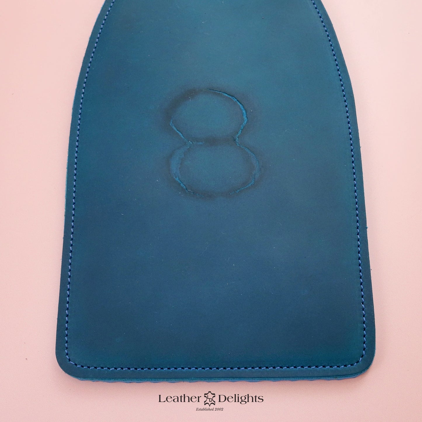 Booty Beater - Branded Turquoise Pull Up Leather & Blue Ripple Rubber